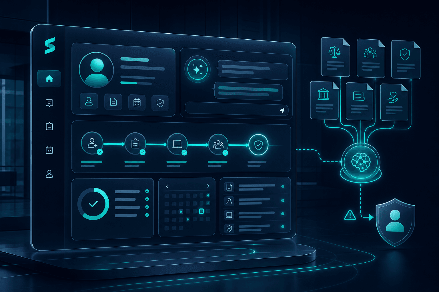 Aperçu visuel de la solution Assistant RH interne