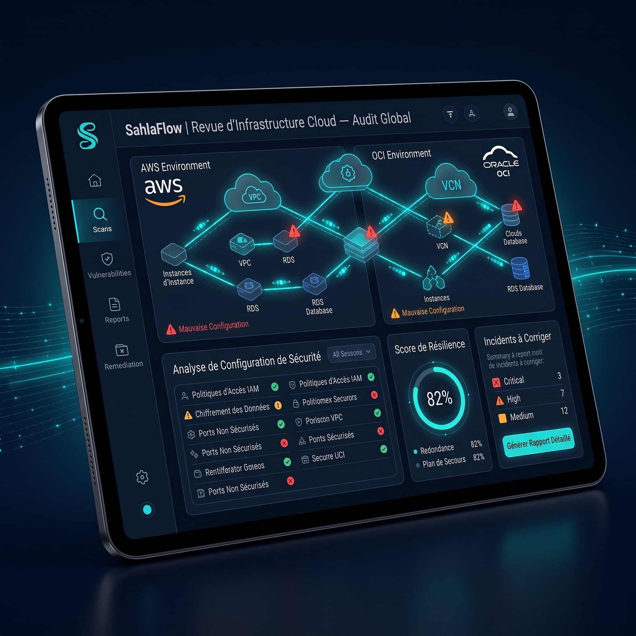 Aperçu visuel de la solution Revue d'infrastructure Cloud