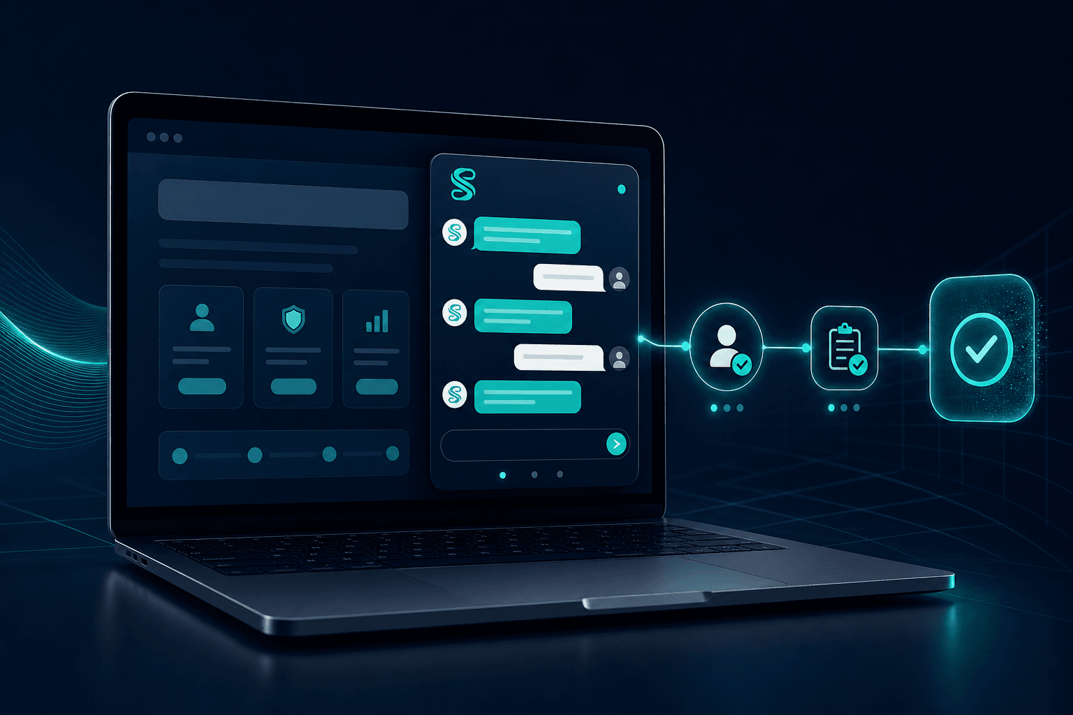 Aperçu visuel de la solution Chatbot pour site internet